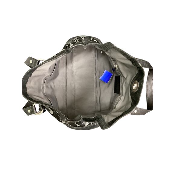 VTG Coach Purse Women’s One Size Chelsea Optic Signature Turn Lock Suede Leather - Picture 6 of 7